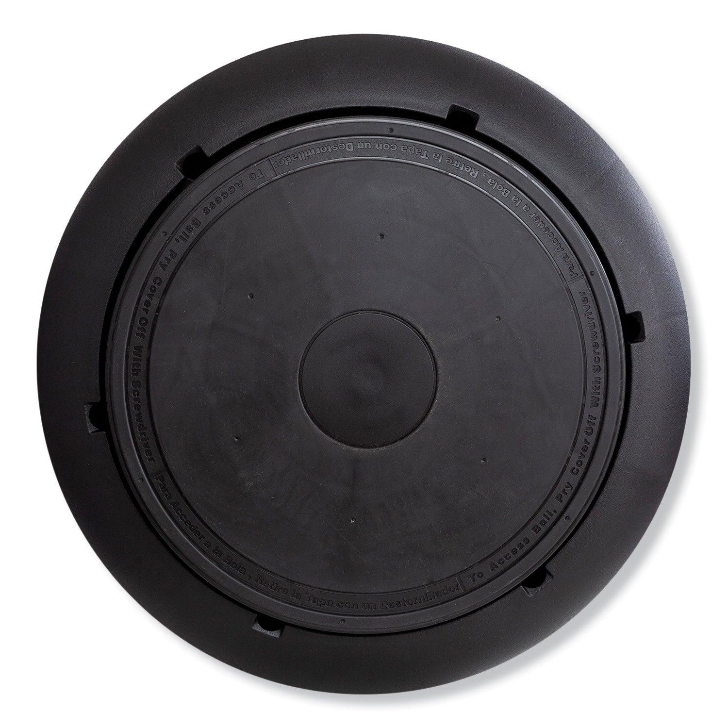 Runtz Swivel Ball Chair, Backless, Supports Up to 250 lb, Black Vinyl, Ships in 1-3 Business Days