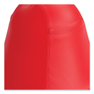 Runtz Swivel Ball Chair, Backless, Supports Up to 250 lb, Red Vinyl, Ships in 1-3 Business Days