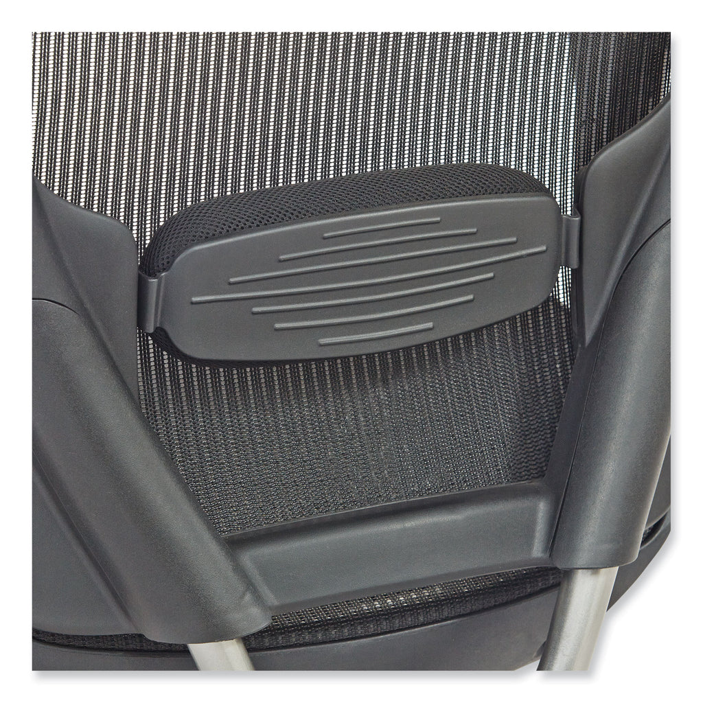 Lineage Big & Tall All-Mesh Task Chair, Supports 400lb, 19.5" - 23.25" High Black Seat,Chrome Base,Ships in 1-3 Business Days