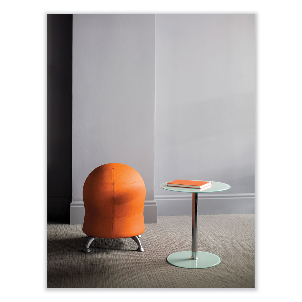 Zenergy Ball Chair, Backless, Supports Up to 250 lb, Orange Fabric, Ships in 1-3 Business Days