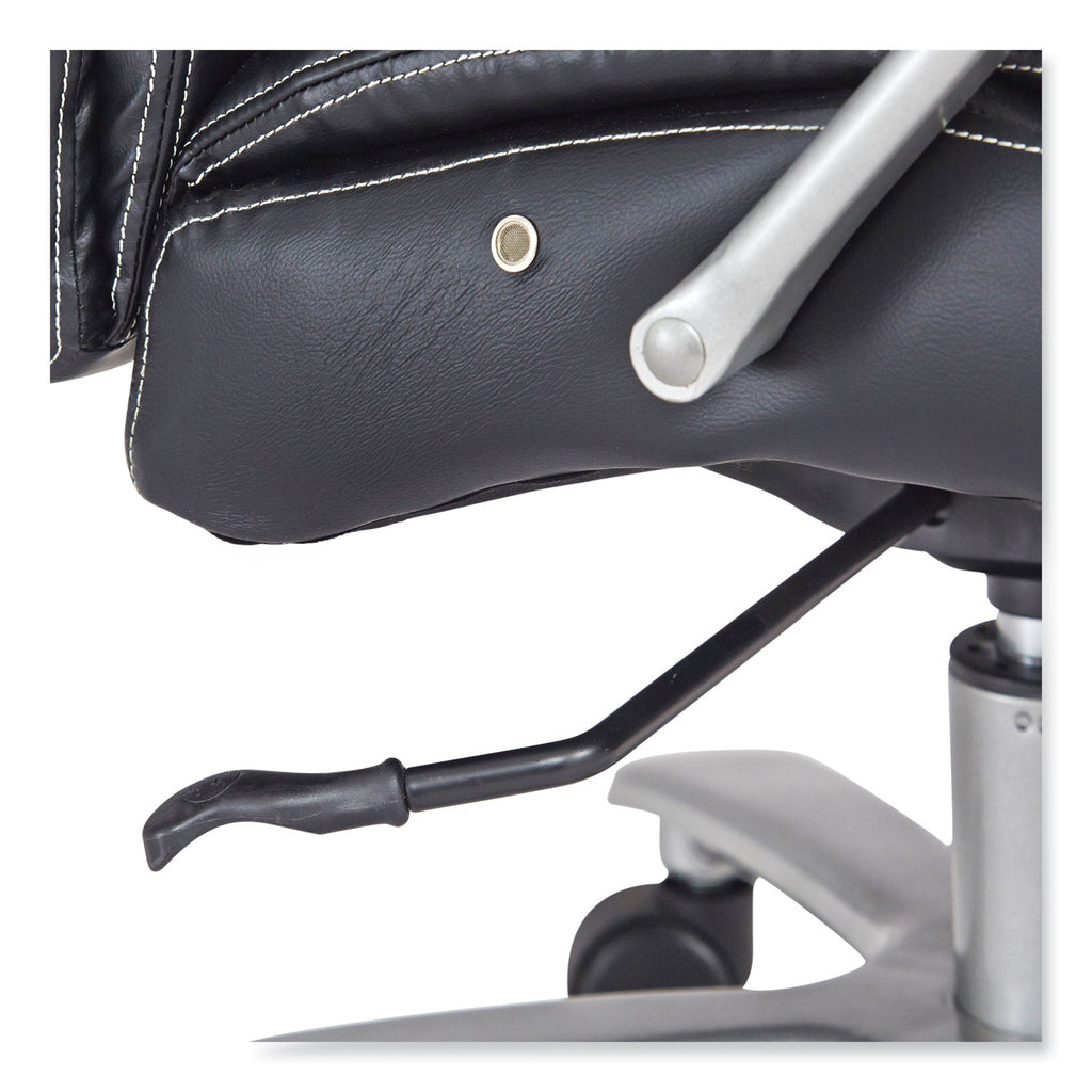 Lineage Big&Tall Mid Back Task Chair 24.5" Back, Max 350lb, 19.5" to 23.25" High Black Seat,Chrome,Ships in 1-3 Business Days