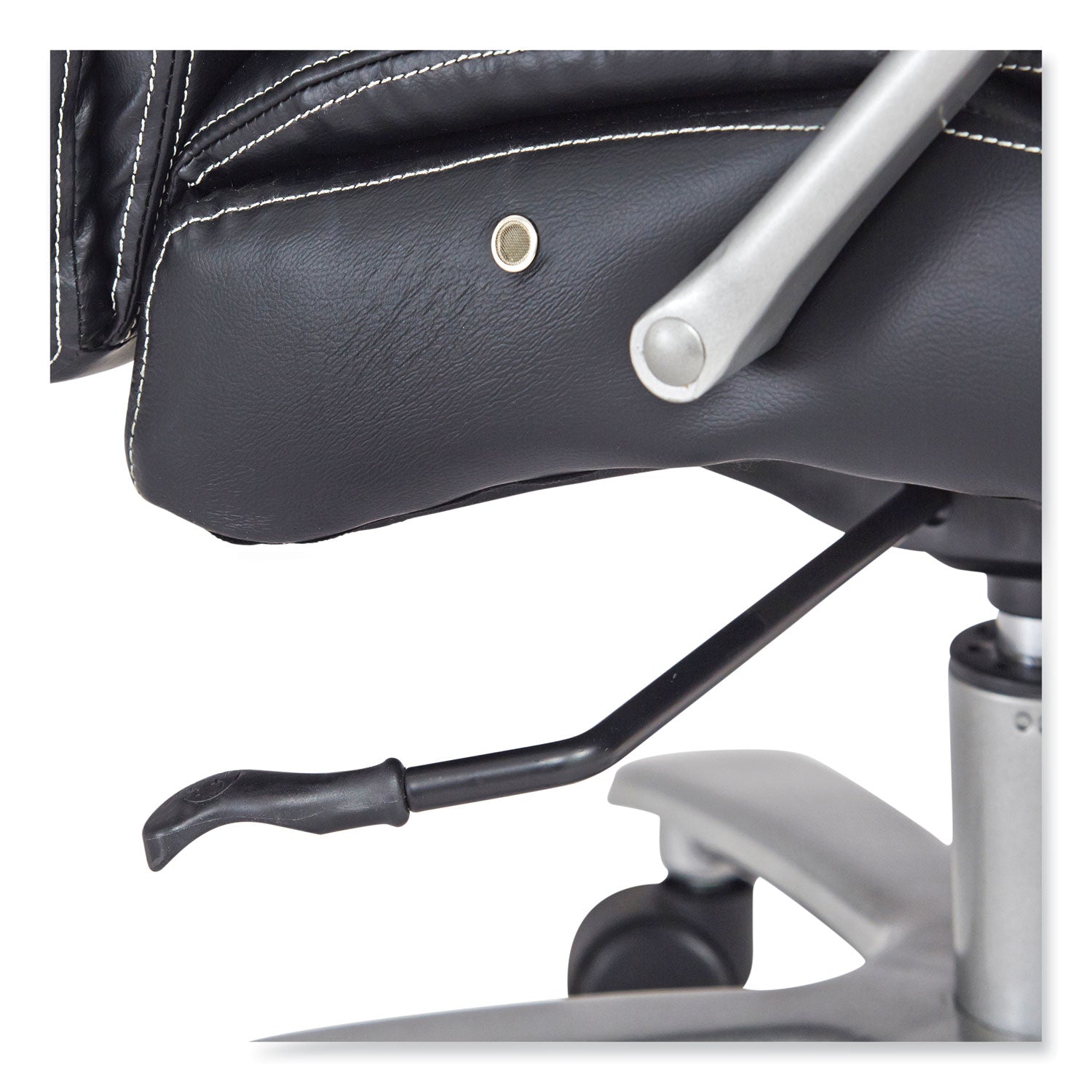 Lineage Big&Tall Mid Back Task Chair 24.5" Back, Max 350lb, 19.5" to 23.25" High Black Seat,Chrome,Ships in 1-3 Business Days