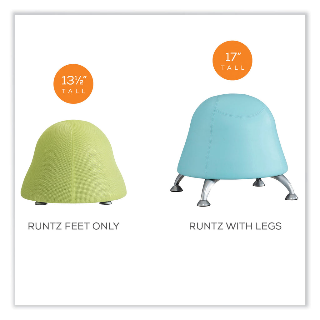 Runtz Ball Chair, Backless, Supports Up to 250 lb, Red Vinyl Seat, Silver Base, Ships in 1-3 Business Days