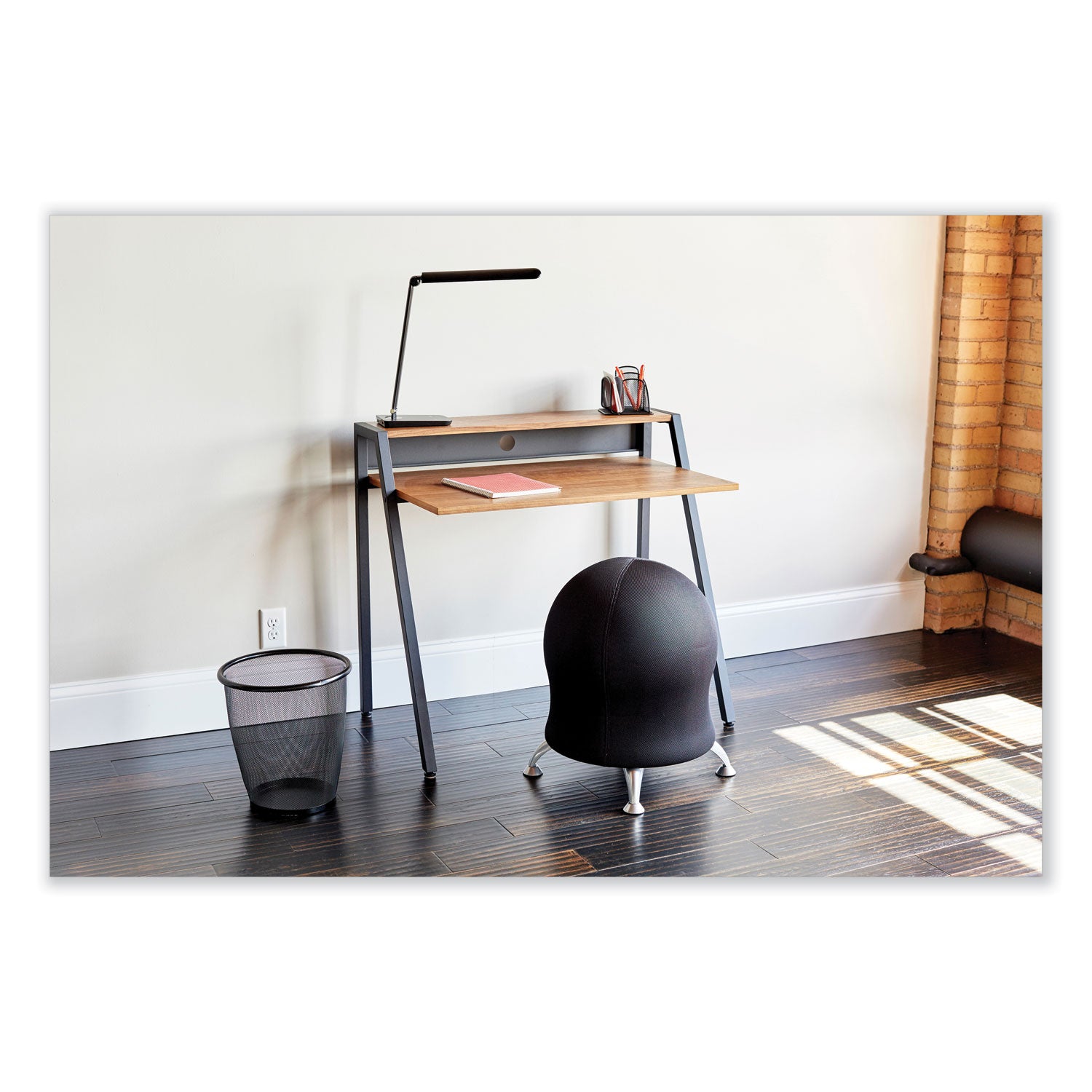 Zenergy Ball Chair, Backless, Supports Up to 250 lb, Blue Fabric, Ships in 1-3 Business Days