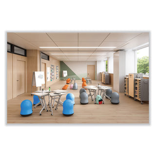 Zenergy Swivel Ball Chair, Backless, Supports Up to 250 lb, Baby Blue Vinyl, Ships in 1-3 Business Days