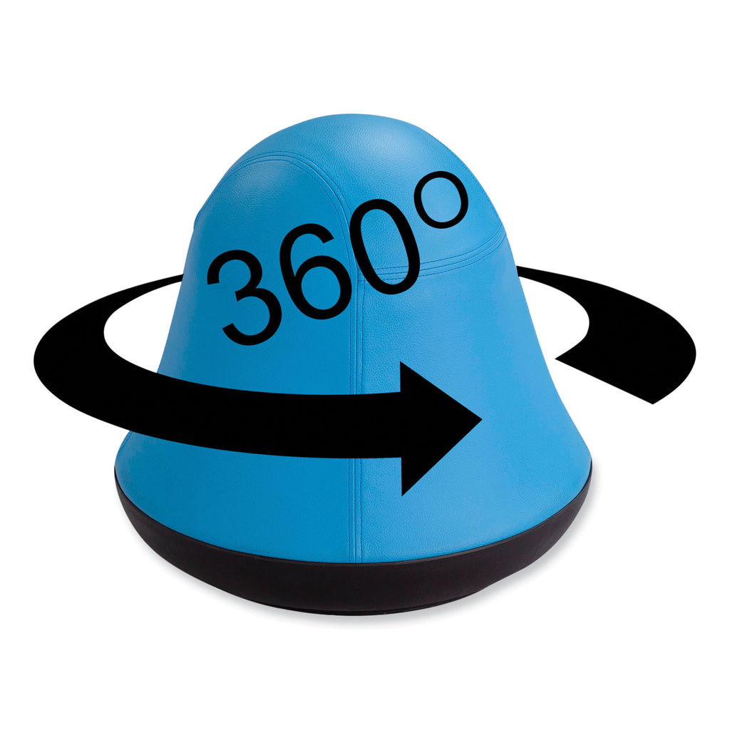 Runtz Swivel Ball Chair, Backless, Supports Up to 250 lb, Baby Blue Vinyl, Ships in 1-3 Business Days