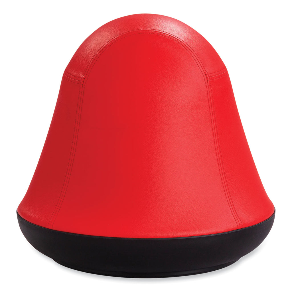 Runtz Swivel Ball Chair, Backless, Supports Up to 250 lb, Red Vinyl, Ships in 1-3 Business Days