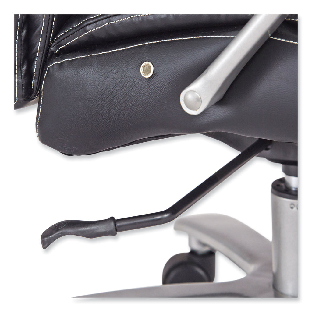 Lineage Big&Tall Mid Back Task Chair 28" Back, Max 400 lb, 21.5" to 25.25" High Black Seat, Chrome,Ships in 1-3 Business Days