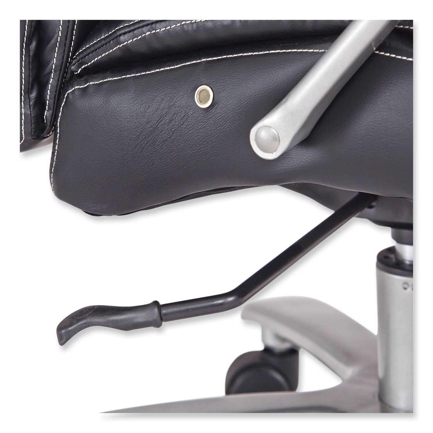 Lineage Big&Tall Mid Back Task Chair 28" Back, Max 400 lb, 21.5" to 25.25" High Black Seat, Chrome,Ships in 1-3 Business Days