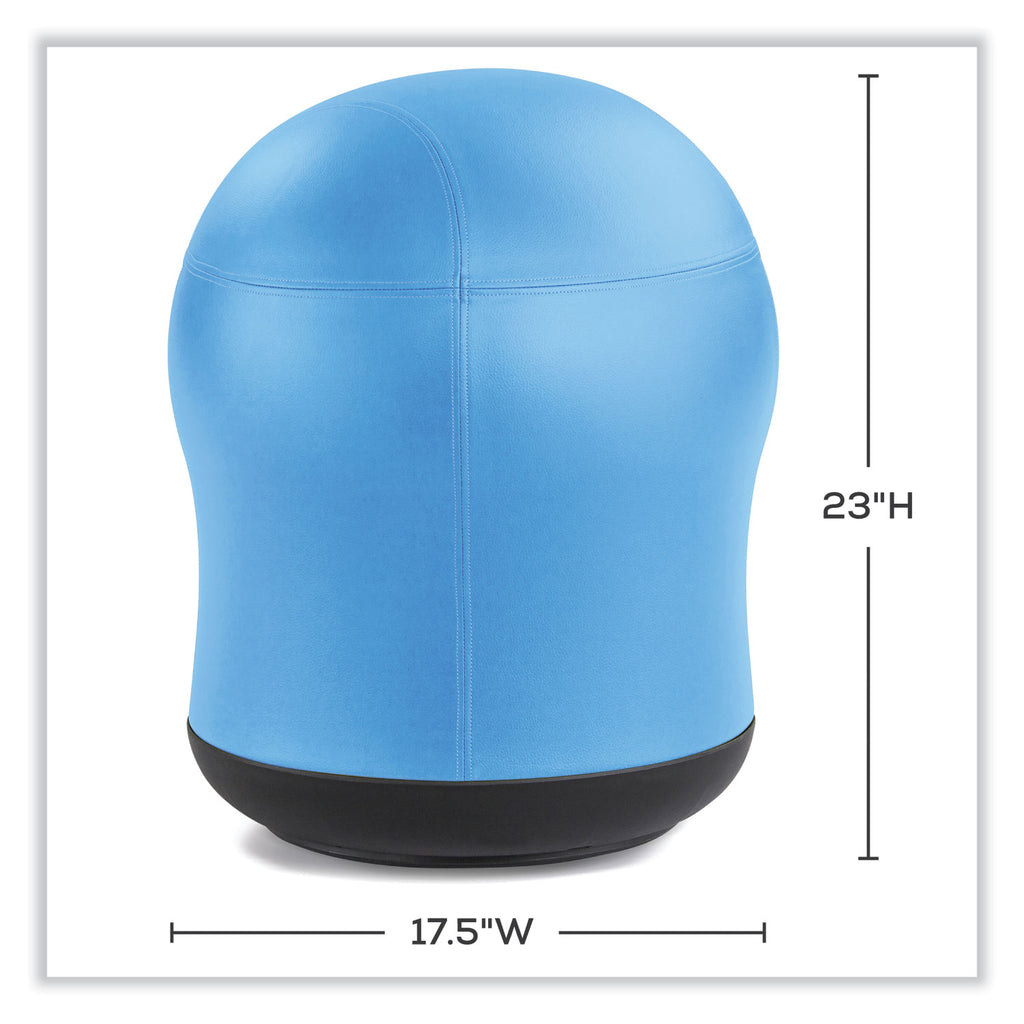 Zenergy Swivel Ball Chair, Backless, Supports Up to 250 lb, Baby Blue Vinyl, Ships in 1-3 Business Days