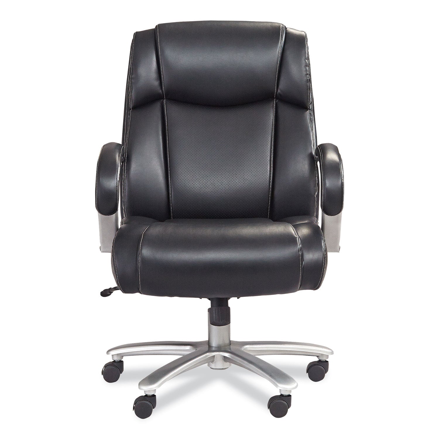 Lineage Big&Tall Mid Back Task Chair 28" Back, Max 400 lb, 21.5" to 25.25" High Black Seat, Chrome,Ships in 1-3 Business Days