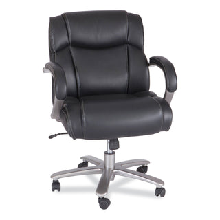 Lineage Big&Tall Mid Back Task Chair 24.5" Back, Max 350lb, 19.5" to 23.25" High Black Seat,Chrome,Ships in 1-3 Business Days