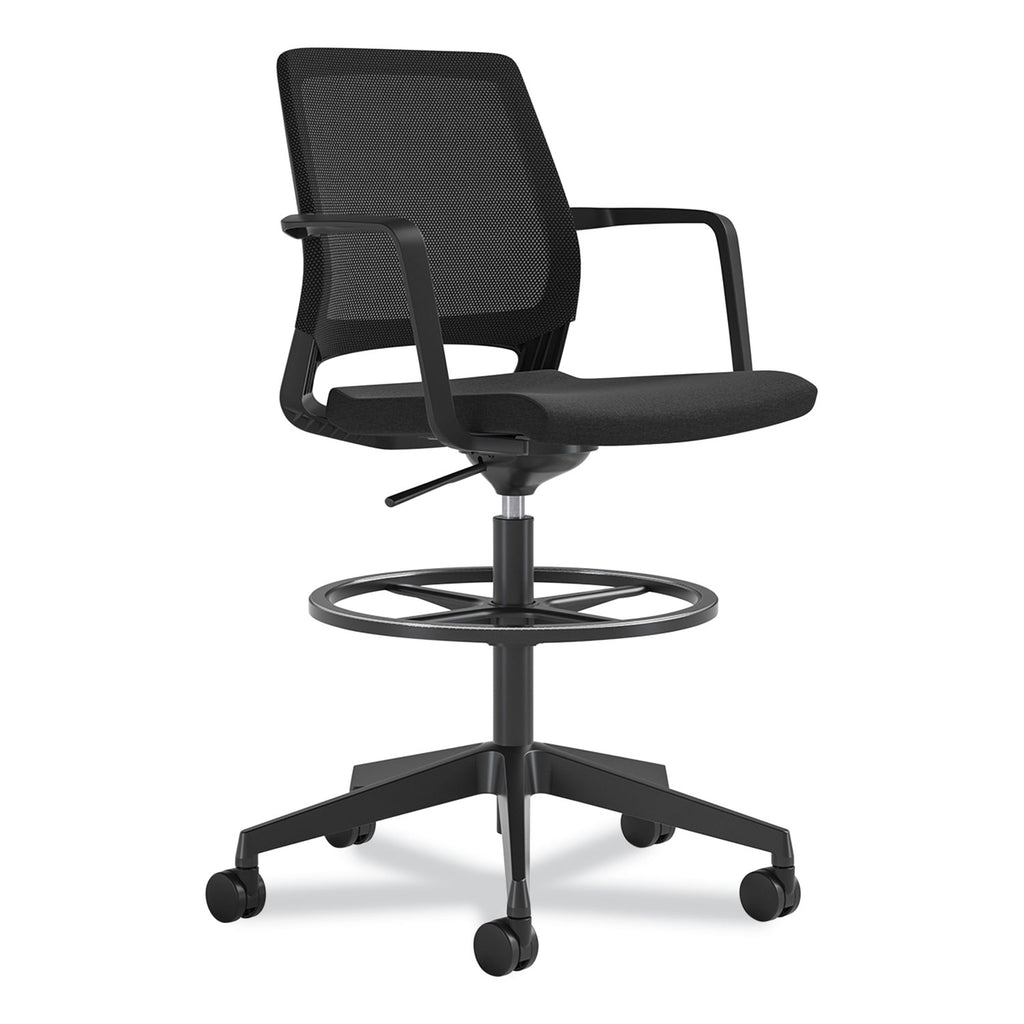 Medina Extended-Height Chair, Supports Up to 275 lb, 23" to 33" High Black Seat, Black Back/Base,Ships in 1-3 Business Days