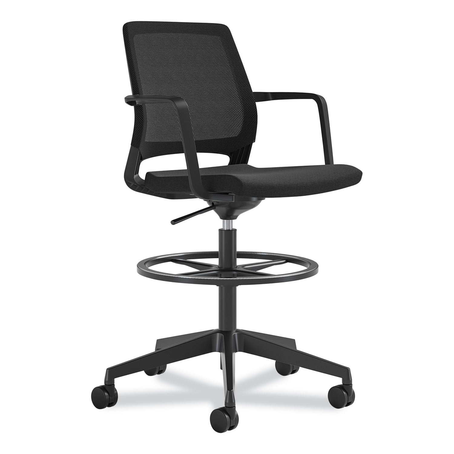 Medina Extended-Height Chair, Supports Up to 275 lb, 23" to 33" High Black Seat, Black Back/Base,Ships in 1-3 Business Days