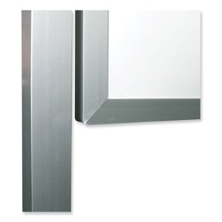 Reversible Magnetic Porcelain Whiteboard w/Satin Aluminum Frame, 101.25 x 78.25, White Surface, Ships in 7-10 Business Days