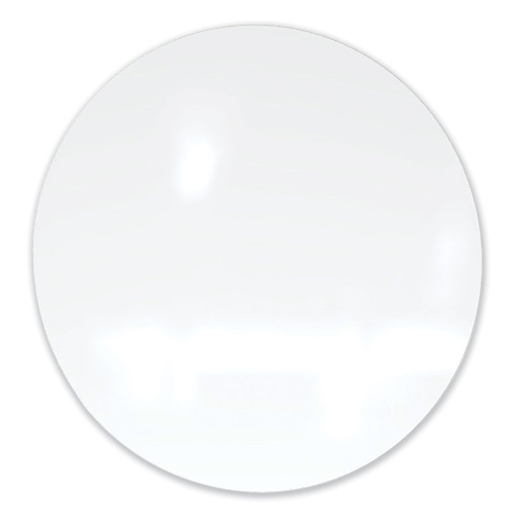Coda Low Profile Circular Magnetic Glassboard, 24 Diameter, White Surface, Ships in 7-10 Business Days