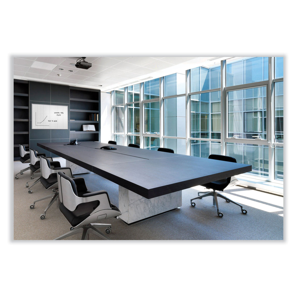 Magnetic Porcelain Whiteboard with Satin Aluminum Frame, 36.5 x 60.5, White Surface, Ships in 7-10 Business Days