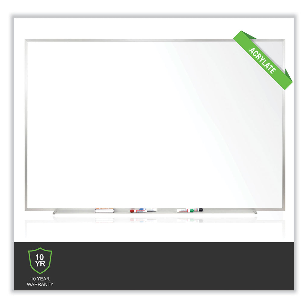 Non-Magnetic Whiteboard with Aluminum Frame, 60.63 x 48.47, White Surface, Satin Aluminum Frame, Ships in 7-10 Business Days