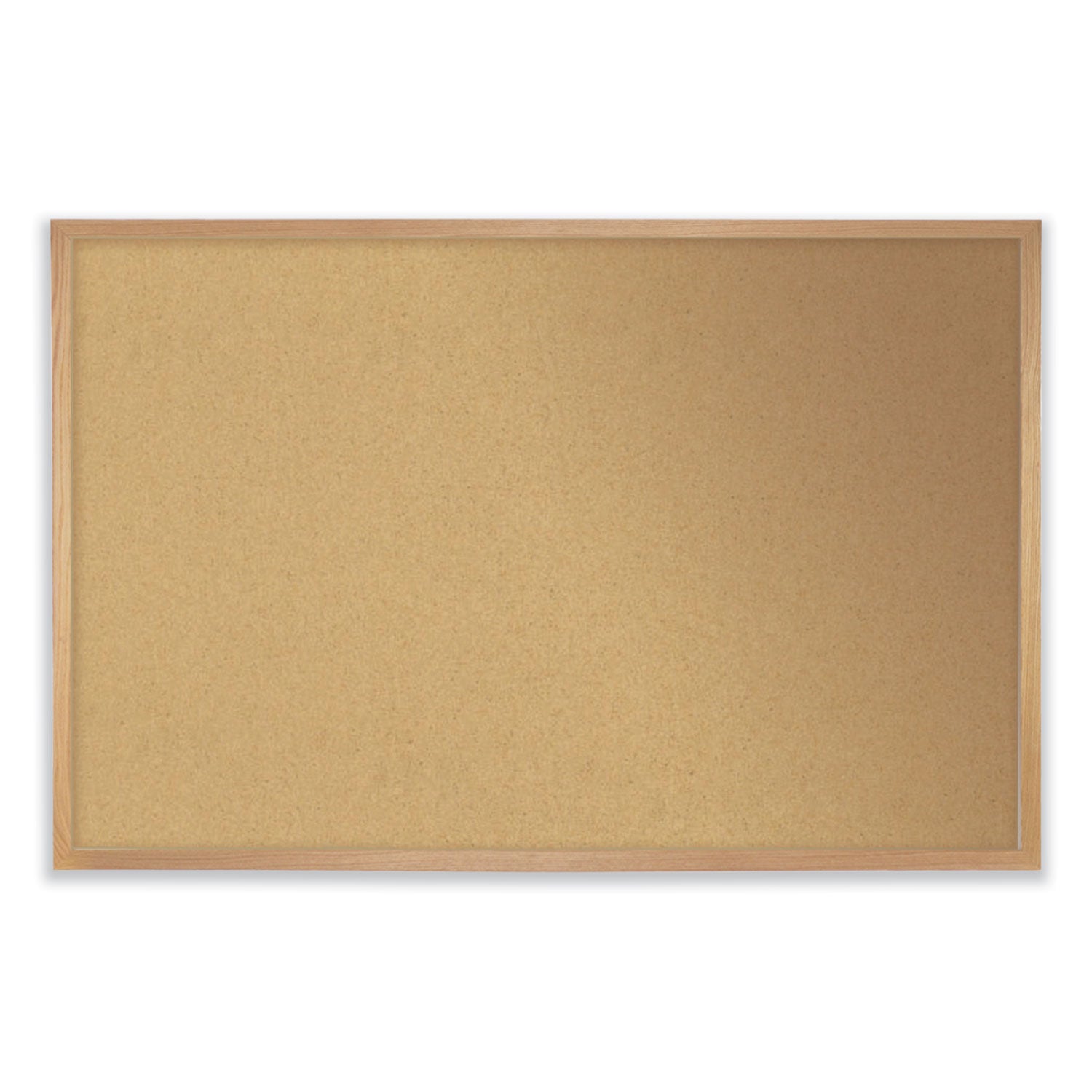 Aluminum-Frame Natural Corkboard, 36 x 24, Tan Surface, Satin Aluminum Frame, Ships in 7-10 Business Days