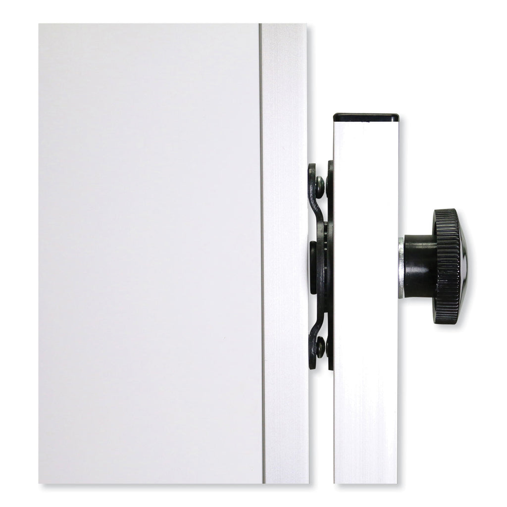 Reversible Magnetic Porcelain Whiteboard, Satin Aluminum Frame, 53.25 x 72.25, White Surface, Ships in 7-10 Business Days