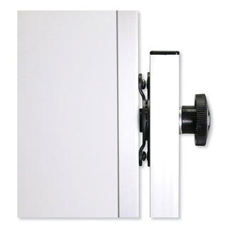 Reversible Magnetic Porcelain Whiteboard, Satin Aluminum Frame, 53.25 x 72.25, White Surface, Ships in 7-10 Business Days
