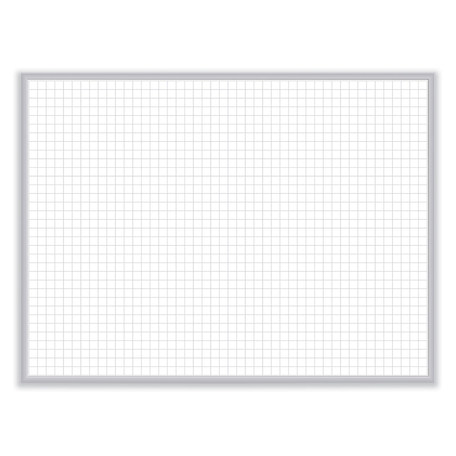 1 x 1 Grid Magnetic Whiteboard, 36 x 24, White/Gray Surface, Satin Aluminum Frame, Ships in 7-10 Business Days