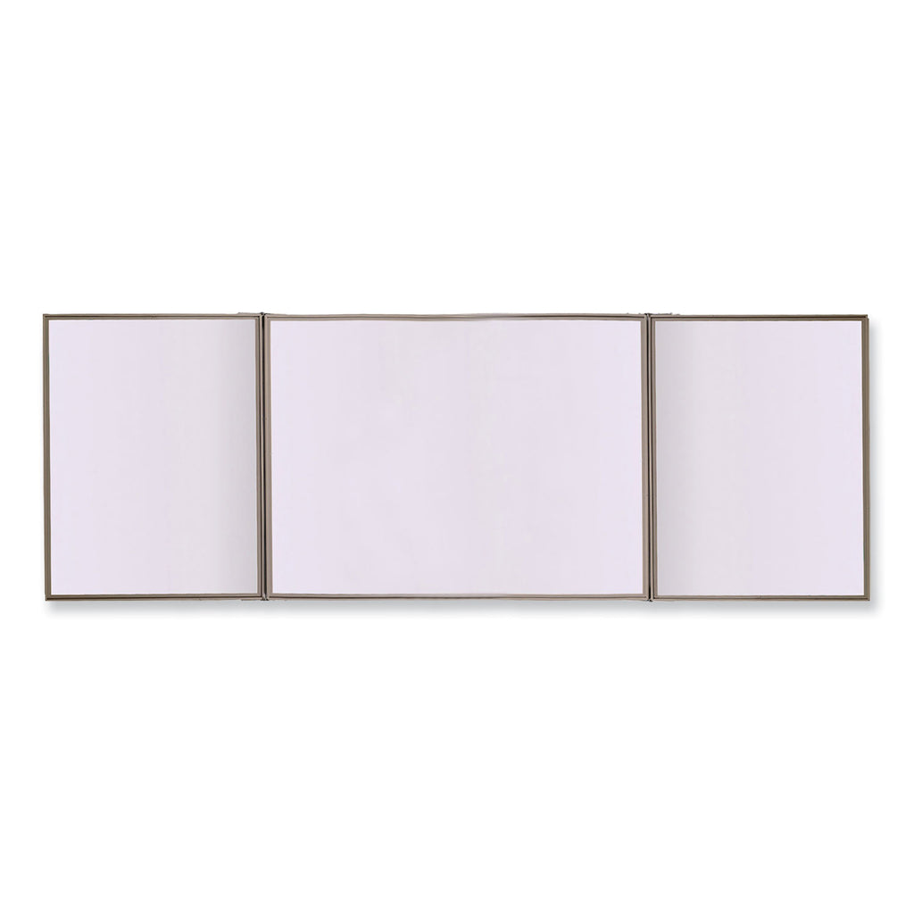 VisuALL PC Whiteboard Cabinet, Beige Fabric Bulletin Board Exterior Doors, 36x24, Aluminum Frame, Ships in 7-10 Business Days
