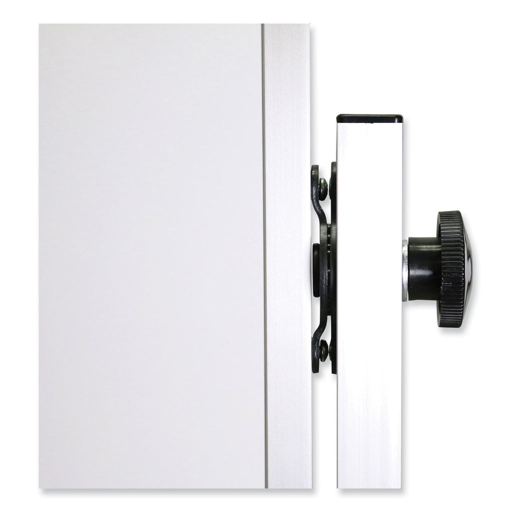 Reversible Magnetic Porcelain Whiteboard w/Satin Aluminum Frame, 101.25 x 78.25, White Surface, Ships in 7-10 Business Days