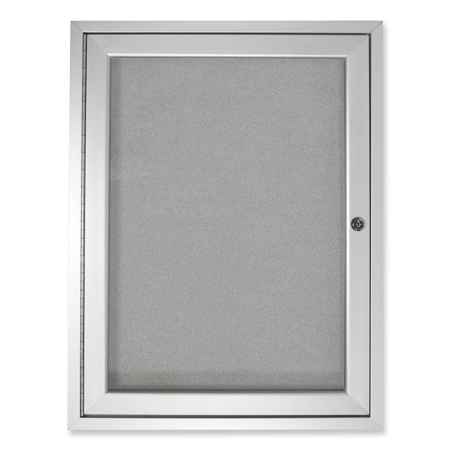 1-door-enclosed-vinyl-bulletin-board-with-satin-aluminum-frame-24-x-36-silver-surface-ships-in-7-10-business-days_ghepa13624vx193 - 1