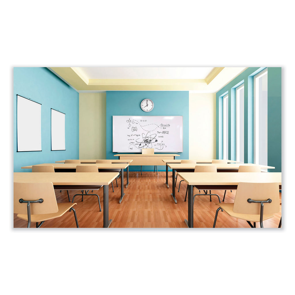Magnetic Porcelain Whiteboard with Satin Aluminum Frame, 120.5 x 48.5, White Surface, Ships in 7-10 Business Days