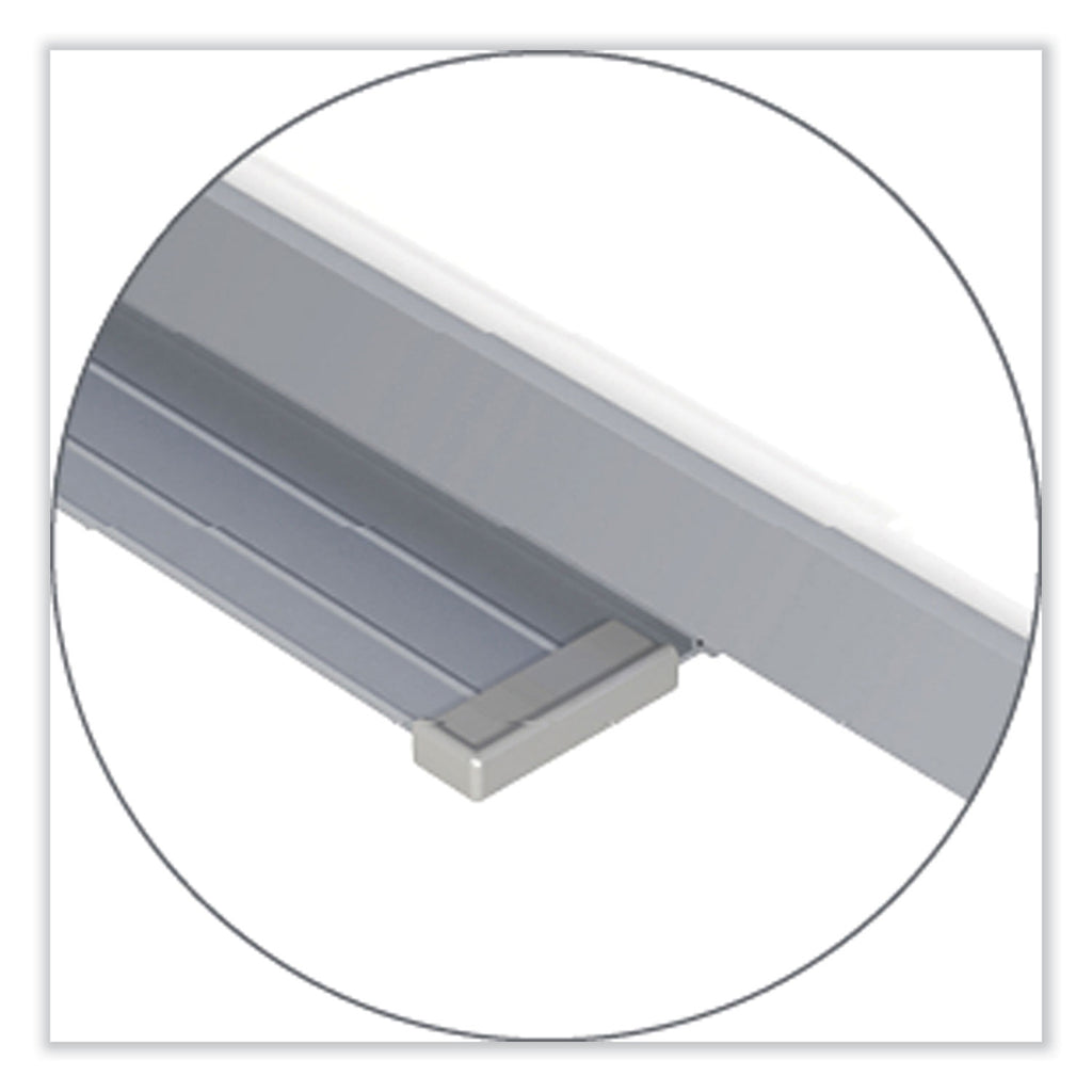 In/Out Magnetic Whiteboard, 96.5 x 48.5, White/Gray Surface, Satin Aluminum Frame, Ships in 7-10 Business Days
