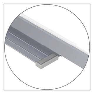 In/Out Magnetic Whiteboard, 96.5 x 48.5, White/Gray Surface, Satin Aluminum Frame, Ships in 7-10 Business Days