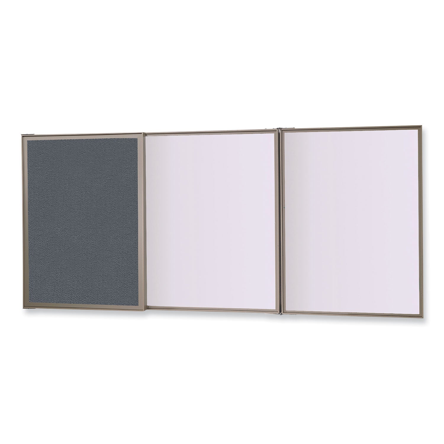 visuall-pc-whiteboard-cabinet-gray-fabric-bulletin-board-exterior-doors-36x24-aluminum-frame-ships-in-7-10-business-days_ghe41302 - 2