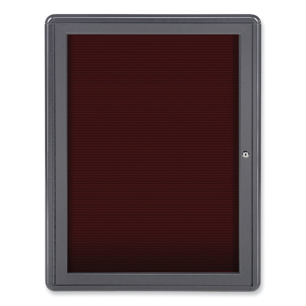 Enclosed Letterboard, 24.13 x 33.75, Gray Powder-Coated Aluminum Frame, Ships in 7-10 Business Days