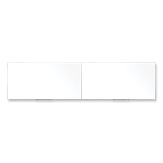 Magnetic Porcelain Whiteboard with Satin Aluminum Frame, 193 x 48.5, White Surface, Ships in 7-10 Business Days
