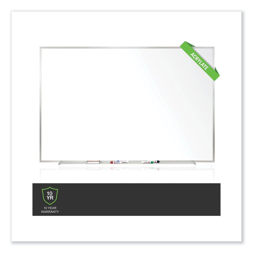 Non-Magnetic Whiteboard with Aluminum Frame, 72.63 x 48.47, White Surface, Satin Aluminum Frame, Ships in 7-10 Business Days