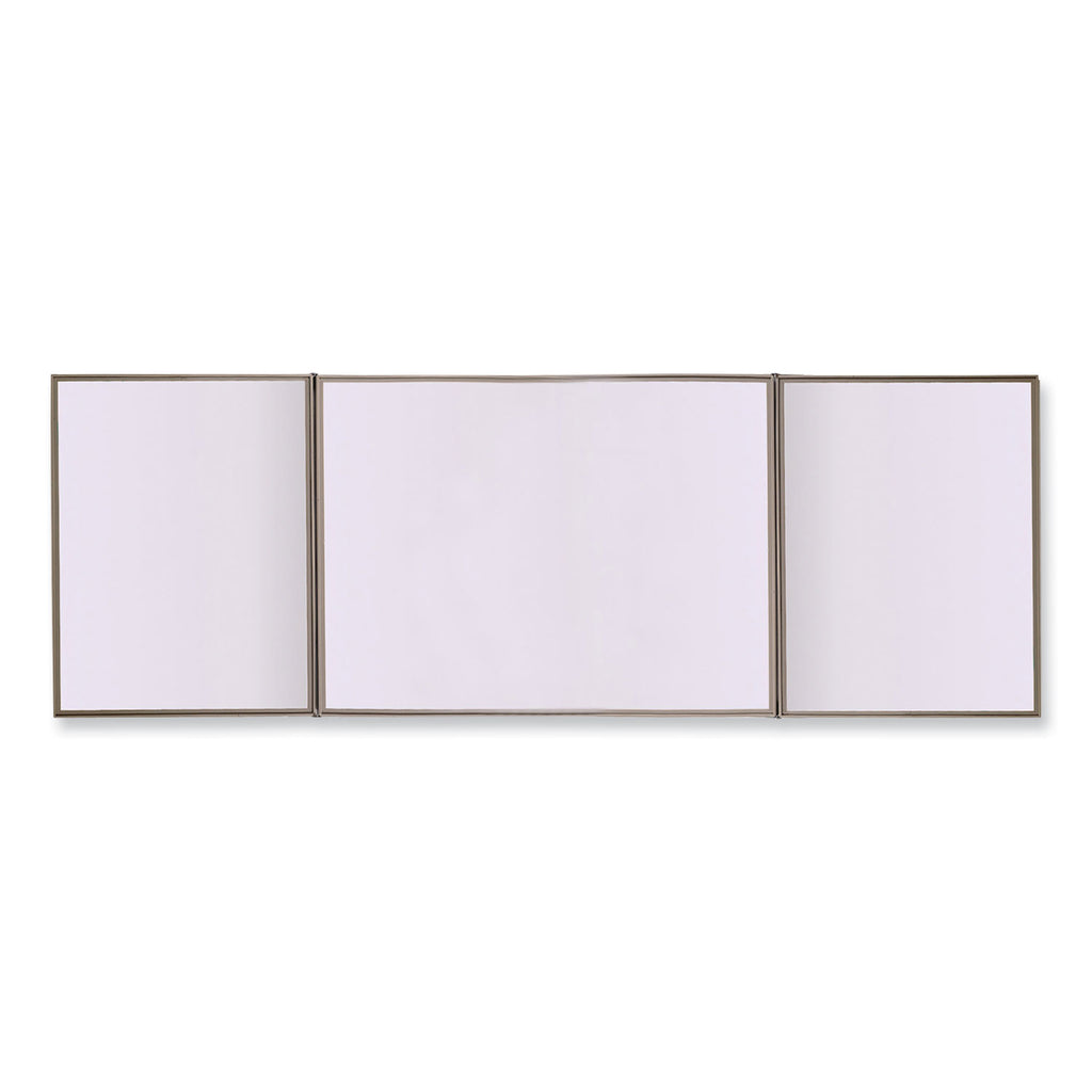 VisuALL PC Whiteboard Cabinet, Gray Fabric Bulletin Board Exterior Doors, 36x24, Aluminum Frame, Ships in 7-10 Business Days