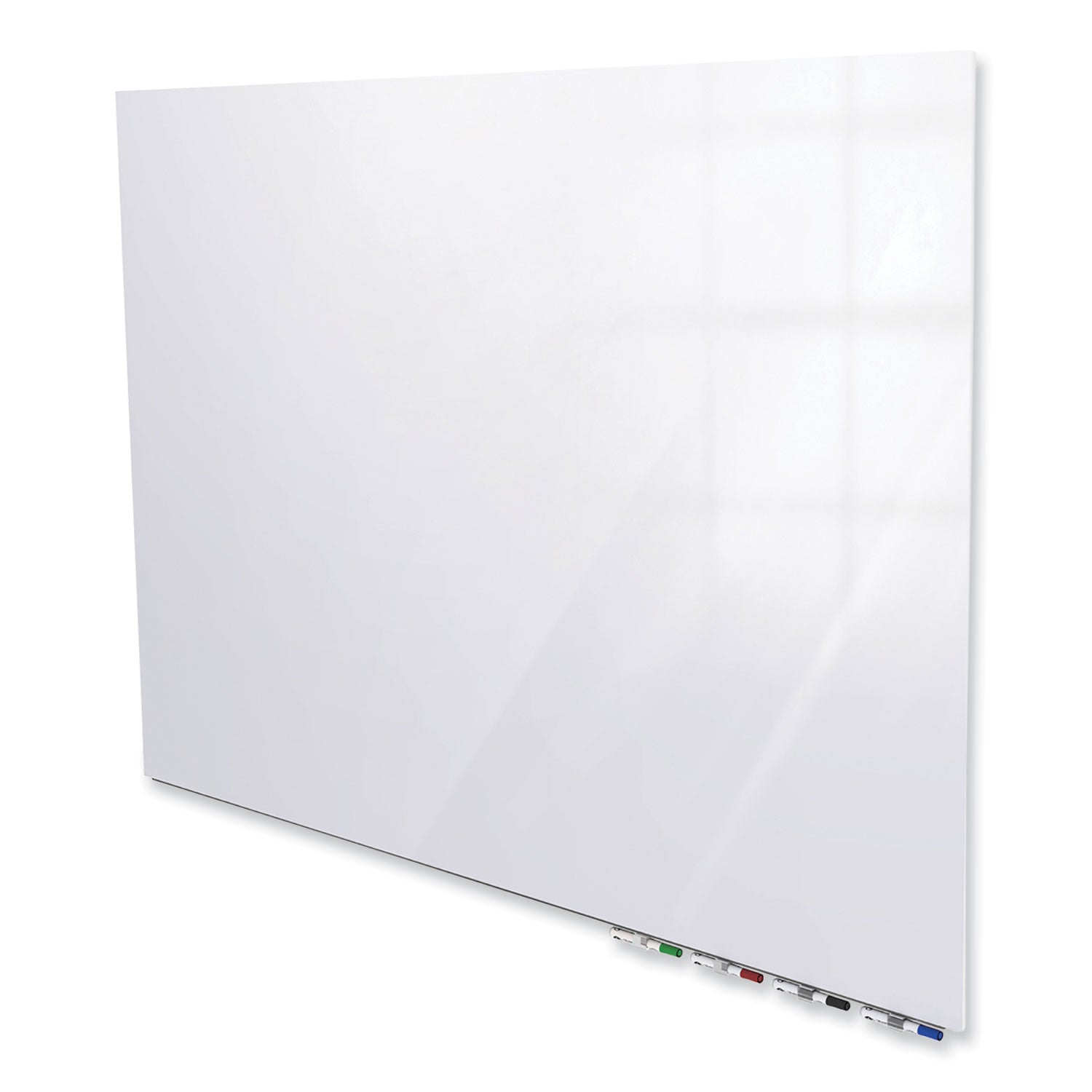 Aria Low Profile Magnetic Glass Whiteboard, 48 x 36, White Surface, Ships in 7-10 Business Days