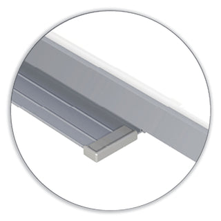 1 x 1 Grid Magnetic Whiteboard, 96.5 x 48.5, White/Gray Surface, Satin Aluminum Frame, Ships in 7-10 Business Days