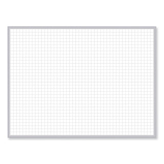 1 x 1 Grid Magnetic Whiteboard, 72.5 x 48.5, White/Gray Surface, Satin Aluminum Frame, Ships in 7-10 Business Days