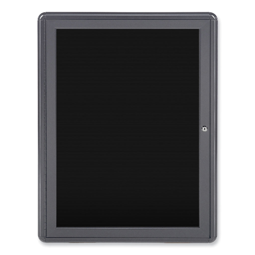 Enclosed Letterboard, 24.13 x 33.75, Gray Powder-Coated Aluminum Frame, Ships in 7-10 Business Days