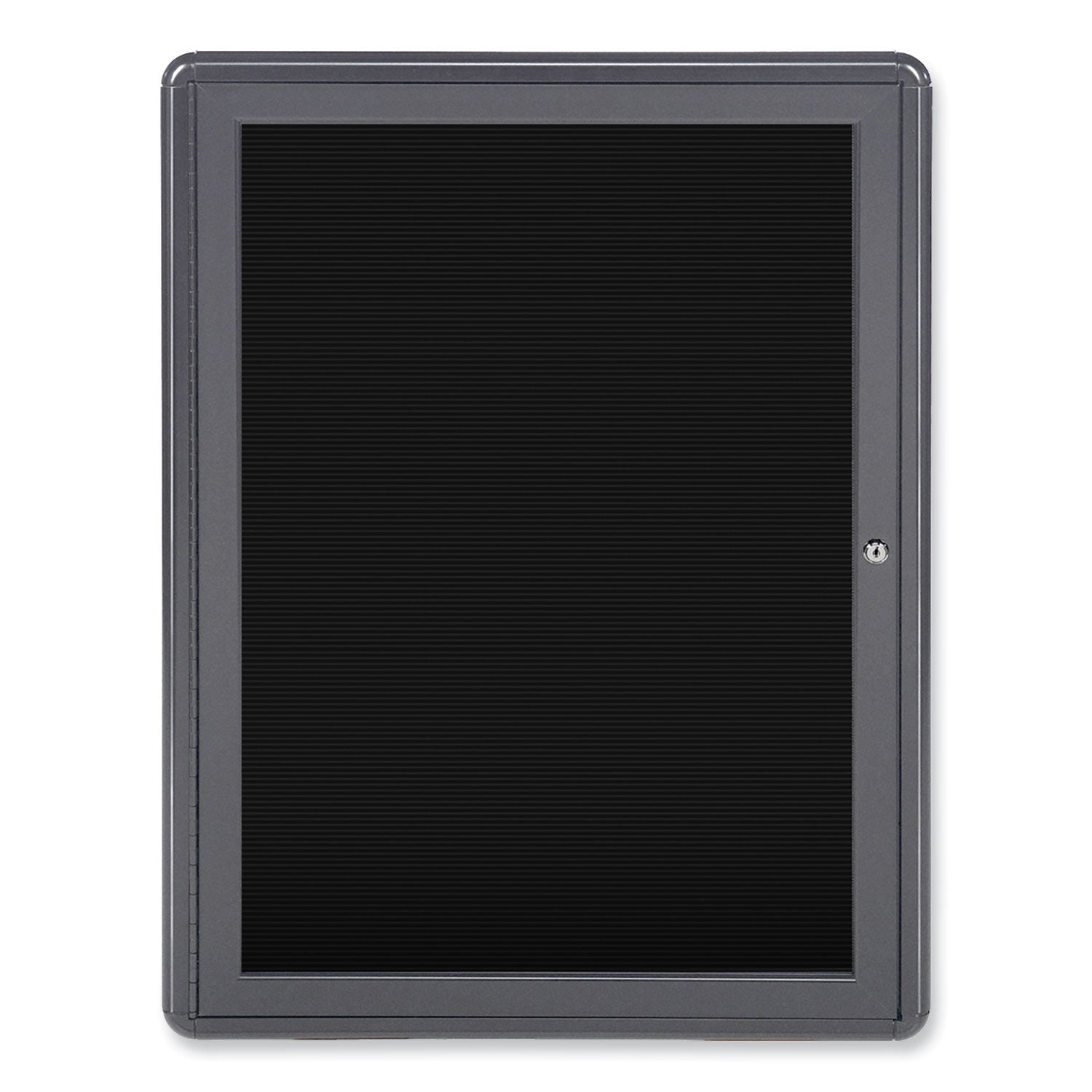 Enclosed Letterboard, 24.13 x 33.75, Gray Powder-Coated Aluminum Frame, Ships in 7-10 Business Days - 