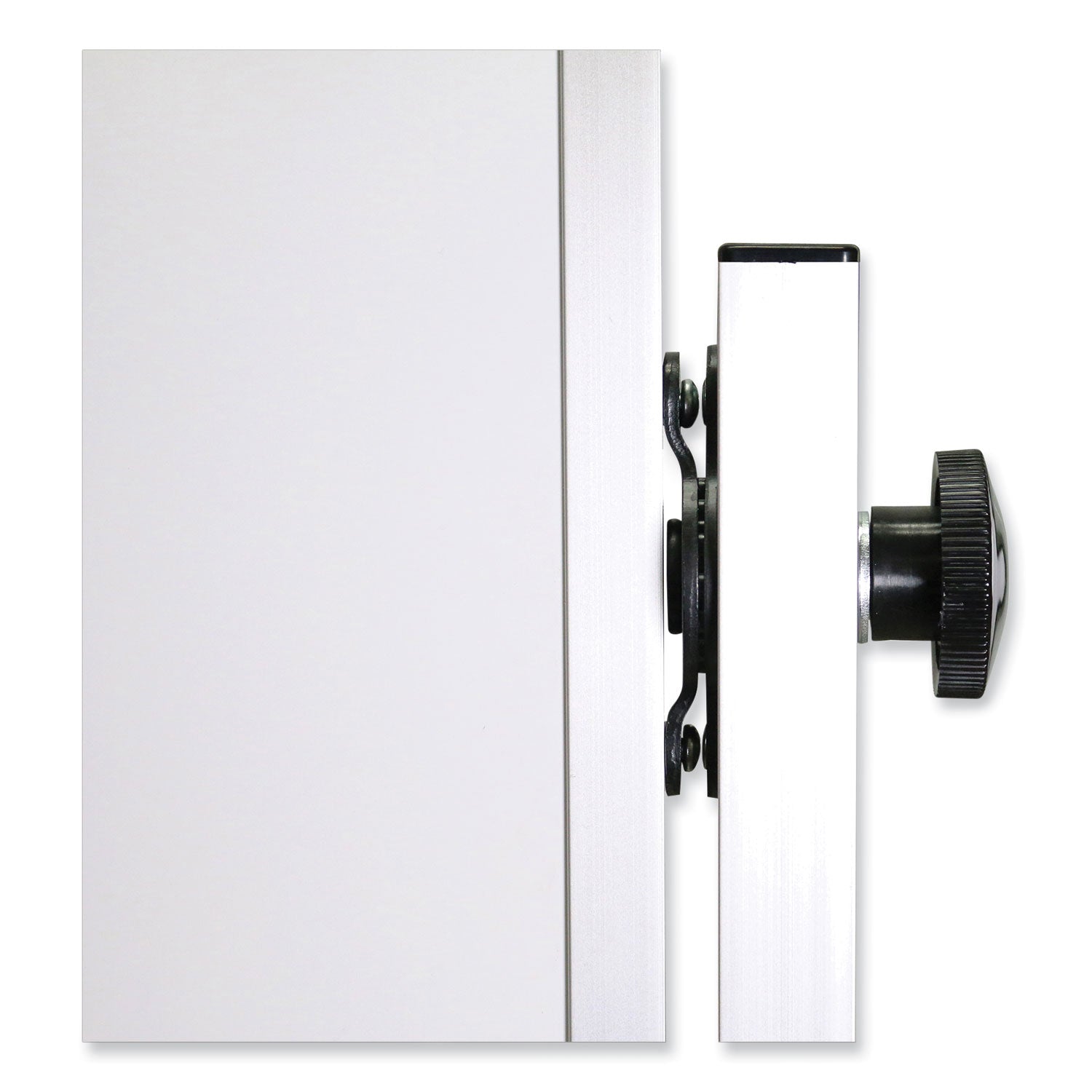 Reversible Magnetic Porcelain Whiteboard with Satin Aluminum Frame, 77.25 x 78.13, White Surface, Ships in 7-10 Business Days
