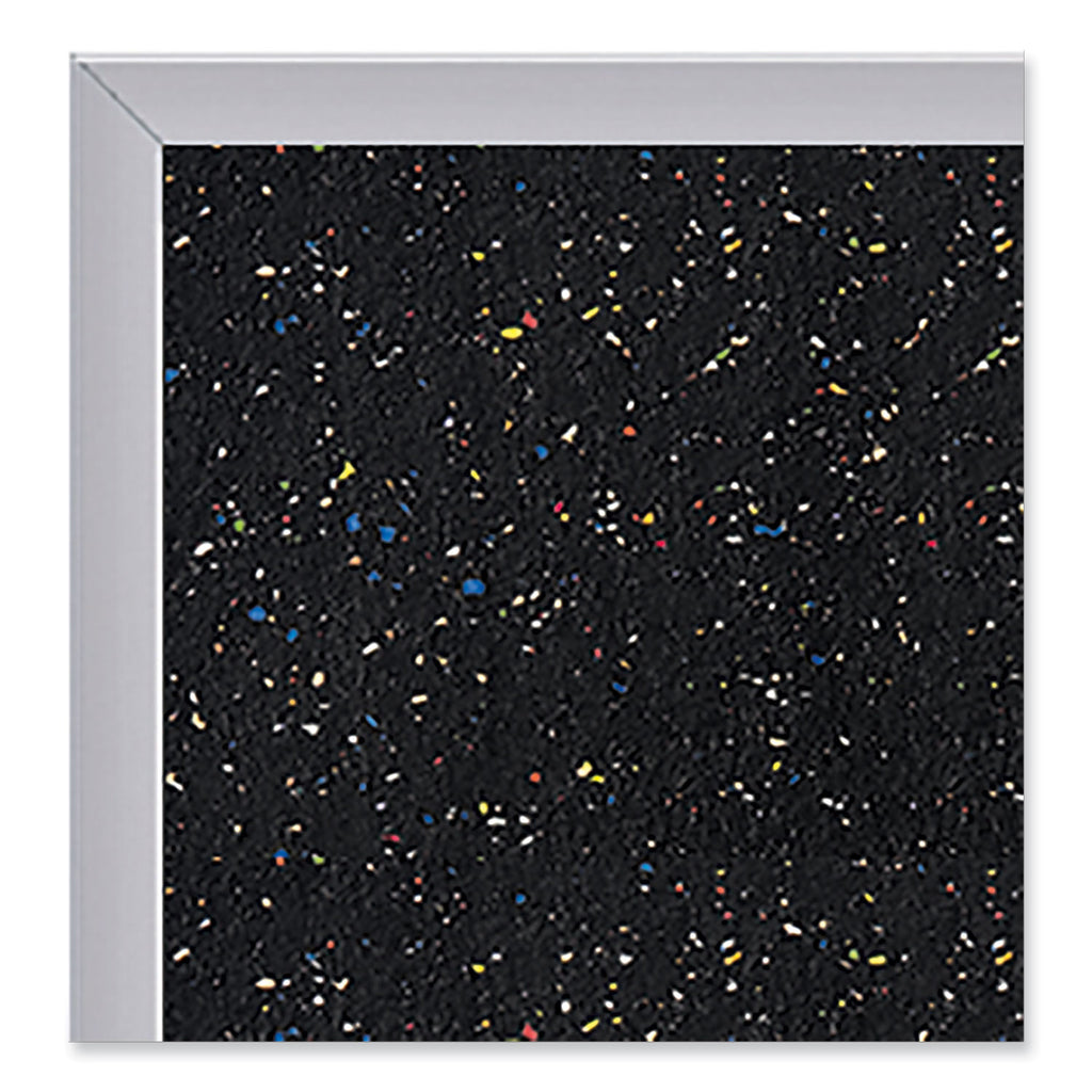 Satin Aluminum-Frame Recycled Rubber Bulletin Boards, 96.5 x 48.5, Confetti Surface, Ships in 7-10 Business Days