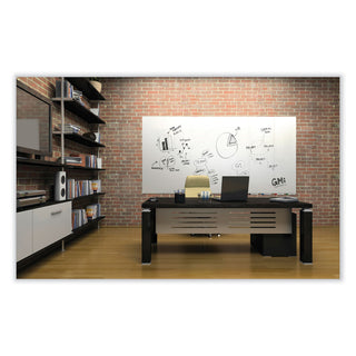 Aria Low Profile Magnetic Glass Whiteboard, 120 x 48, White Surface, Ships in 7-10 Business Days