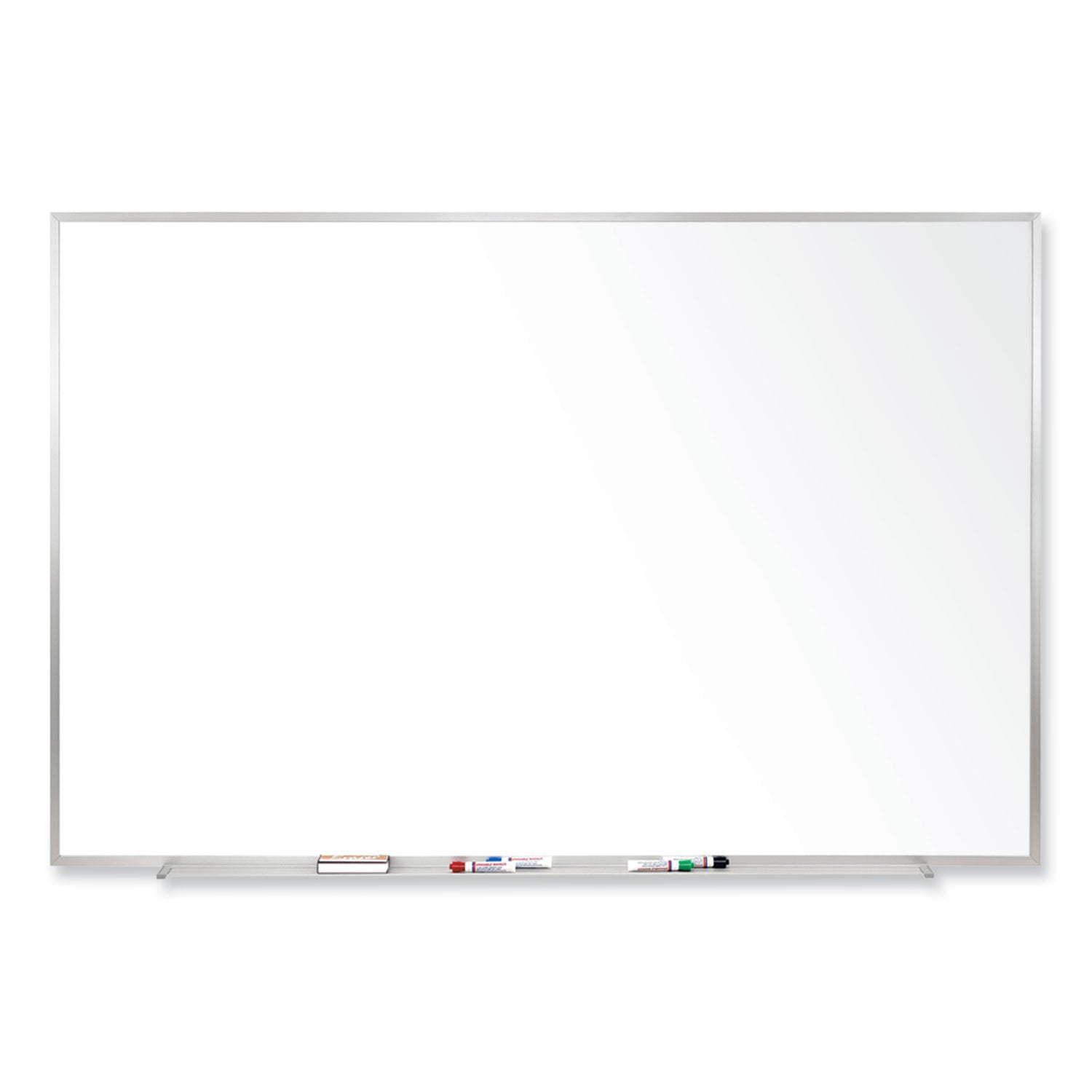 magnetic-porcelain-whiteboard-with-satin-aluminum-frame-36-x-24-white-surface-ships-in-7-10-business-days_ghem1231 - 1