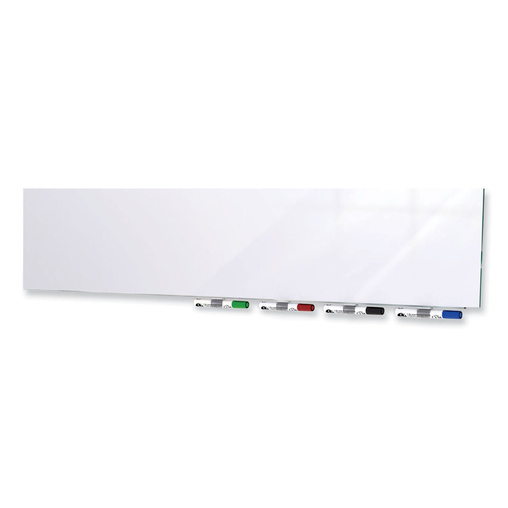 Aria Low Profile Magnetic Glass Whiteboard, 72 x 48, White Surface, Ships in 7-10 Business Days