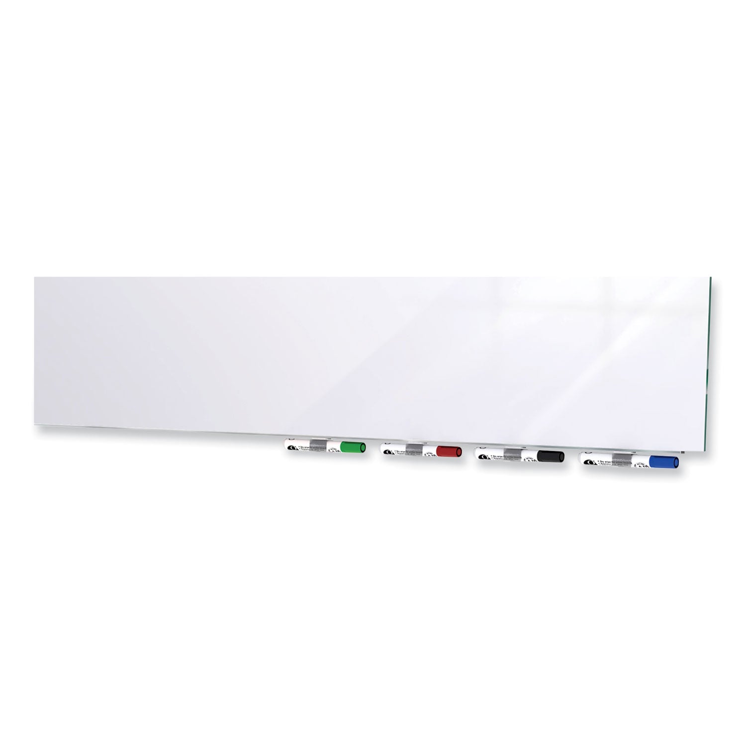Aria Low Profile Magnetic Glass Whiteboard, 72 x 48, White Surface, Ships in 7-10 Business Days