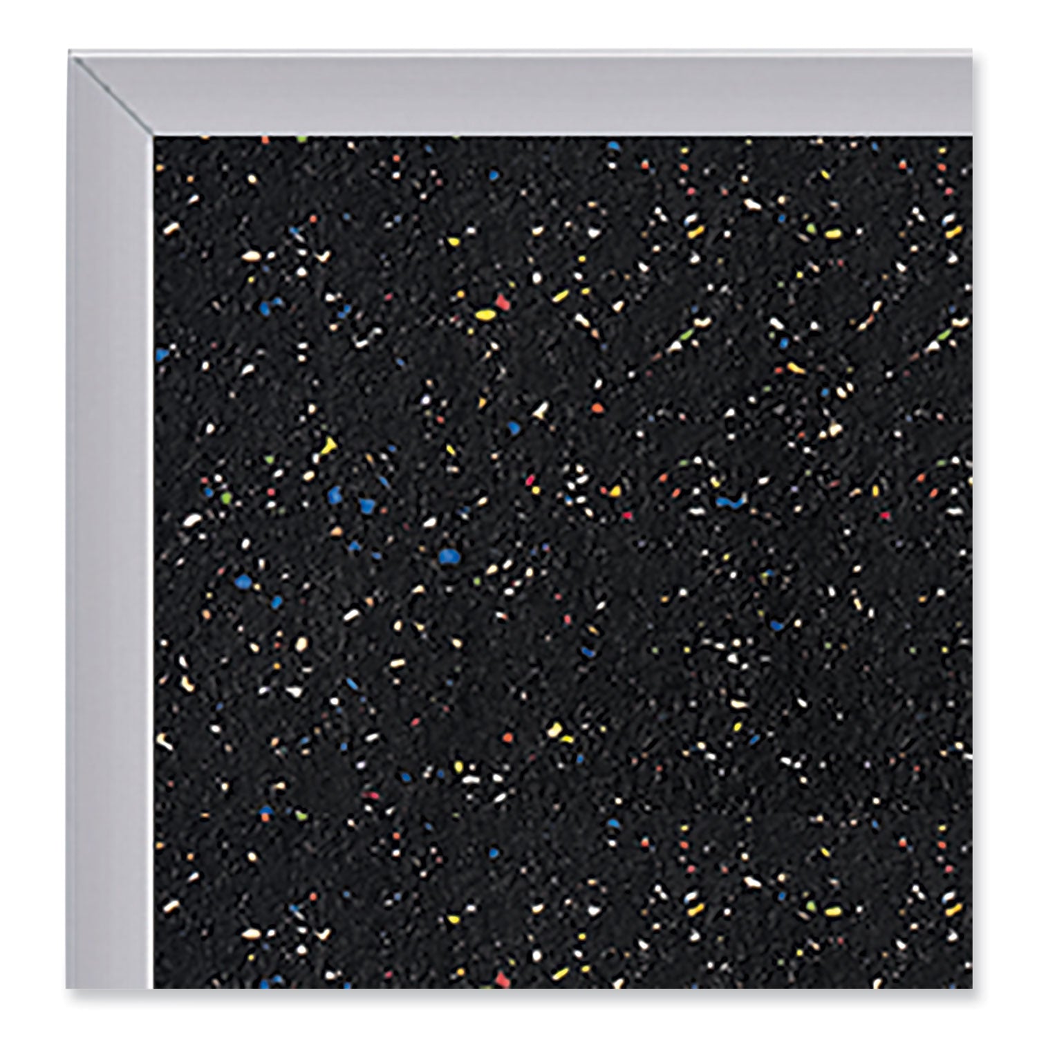 Satin Aluminum-Frame Recycled Rubber Bulletin Boards, 72.5 x 48.5, Confetti Surface, Ships in 7-10 Business Days