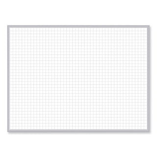 1 x 1 Grid Magnetic Whiteboard, 96.5 x 48.5, White/Gray Surface, Satin Aluminum Frame, Ships in 7-10 Business Days
